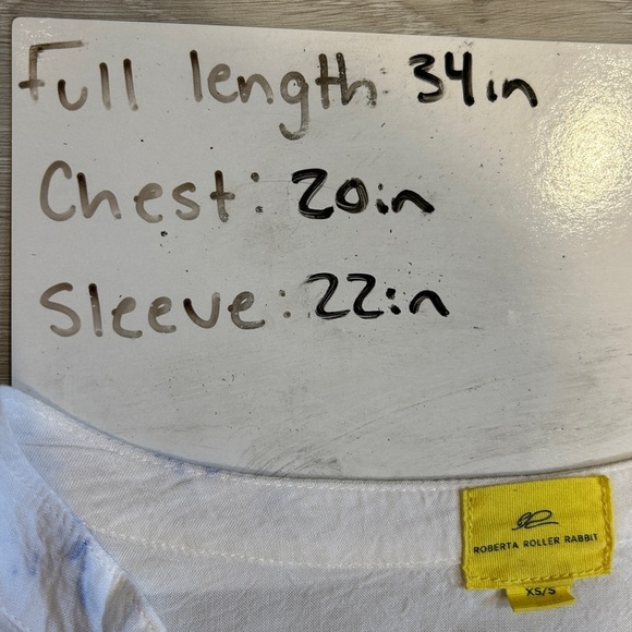 Roberta Roller Rabbit Blue Tie Dye Cotton Shirt Dress Coverup- XS/S - Picture 6 of 6